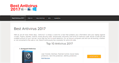 Desktop Screenshot of bestantivirus2017.com