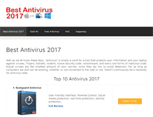Tablet Screenshot of bestantivirus2017.com